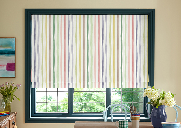 Bluebellgray Watercolour Stripe, Tetbury - Roman Blind - Image 3
